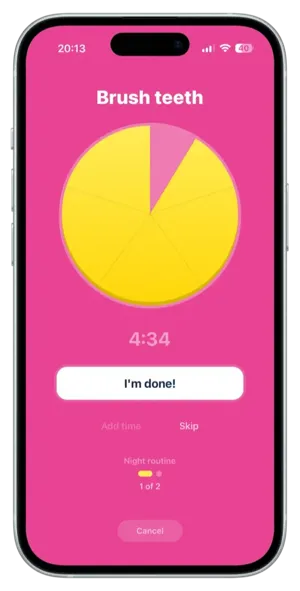 ADHD visual cake timer for kids